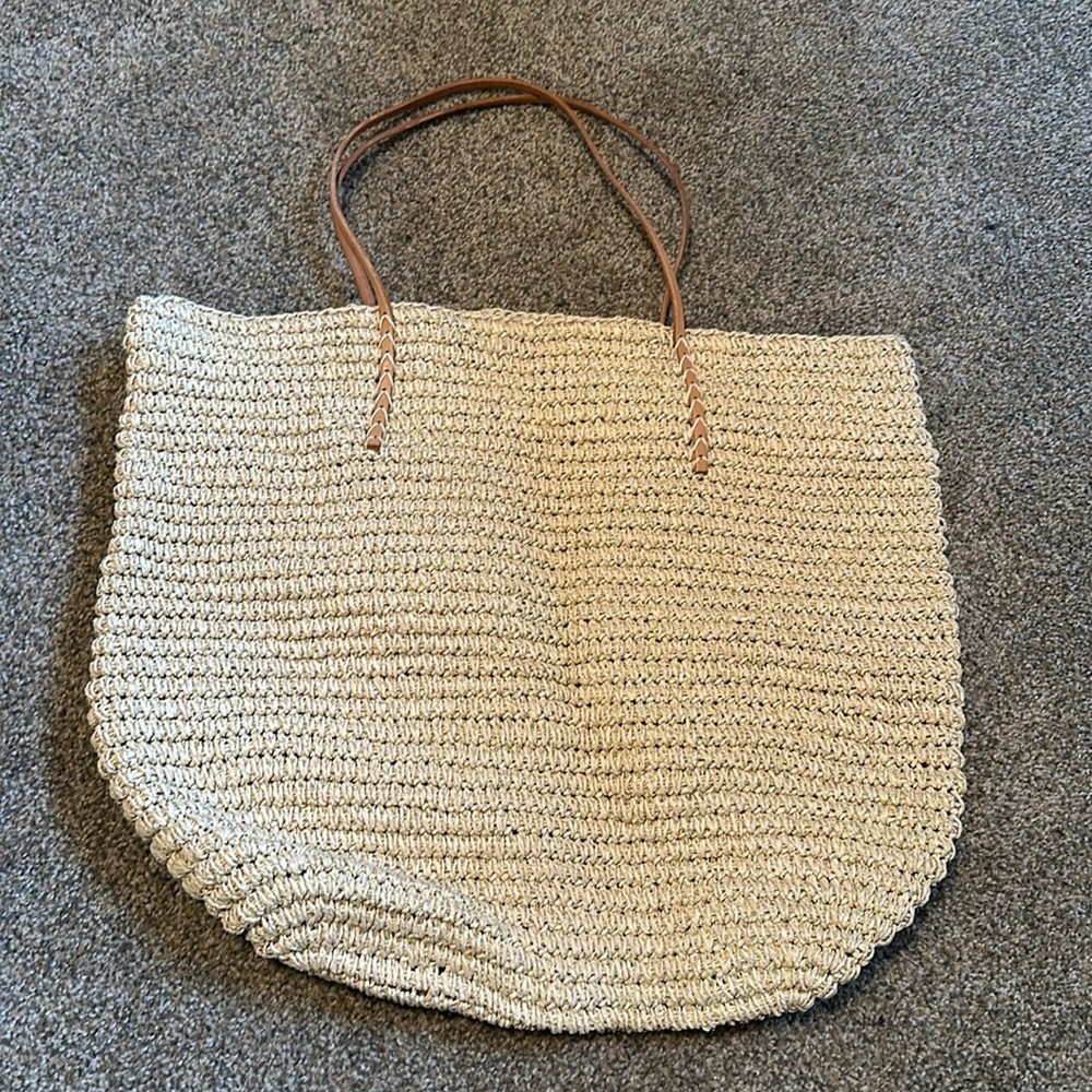 Boho woven beach bag